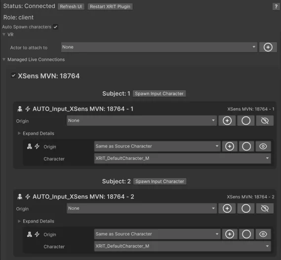 XR-IT Unity Plugin UI